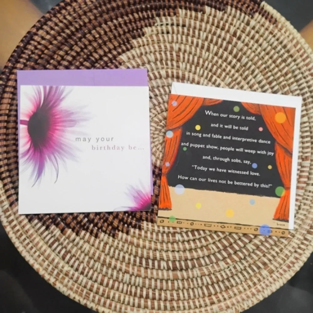 2 Celebration Greeting Cards - Birthday & Love NEW